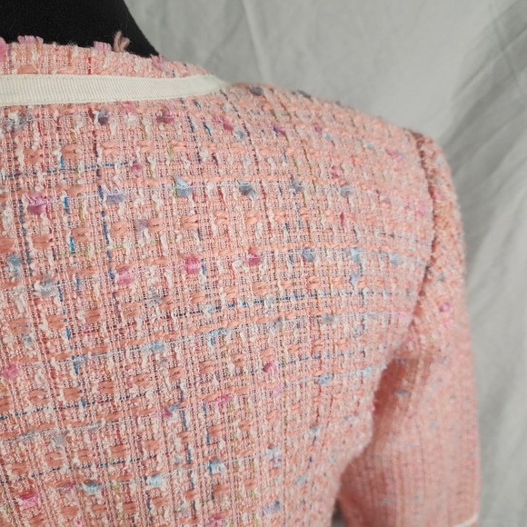 Vtg 80s PATCHINGTON Size 8 Petite‎ Pink Boucle Tweed Easter Church Dinner Jacket - Picture 5 of 14